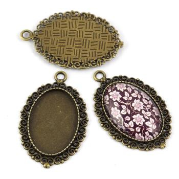 Baza do kaboszonu mosiężna owal 30x20mm [1szt]