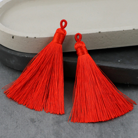 Chwost z pętelką czerwony 70 mm