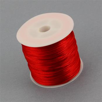 Sznurek satynowy czerwony 1,5mm [szpula 45m]