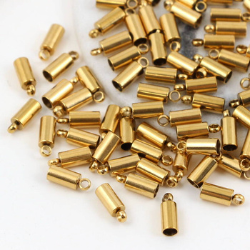 Tulejka do wklejania stal szlachetna pozłacana Fi 2,5mm [4szt]