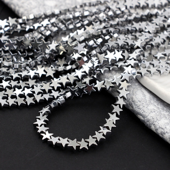 Hematyt srebrny gwiazdka 6mm [10szt]