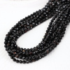 Turmalin czarny kula fasetowana 3,5mm Kat.II [sznur 38cm]