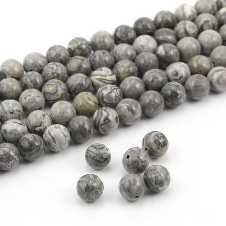 Jaspis silver line kula 8mm
