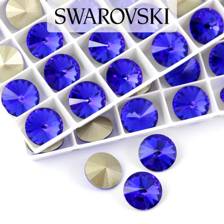 1122 Swarovski Rivoli 12mm Majestic Blue [2szt]