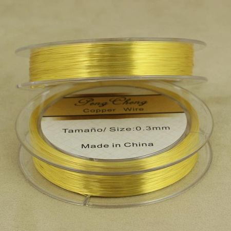 Drut miedziany GOLD 0,30mm/12m