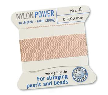 Griffin Nici nylonowe z igłą light pink 0,60mm [2m]