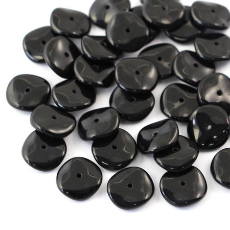 Ripple Beads 12mm Jet [10szt]