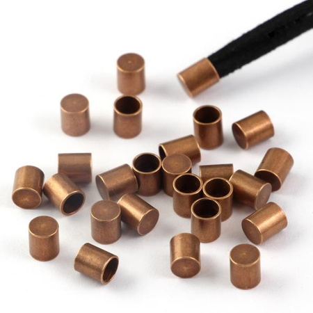 Końcówka do rzemienia miedziana 3mm [10szt]