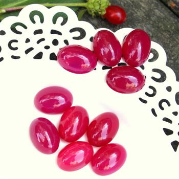 Kaboszon agat brazylisjki różowy owal 18x13mm