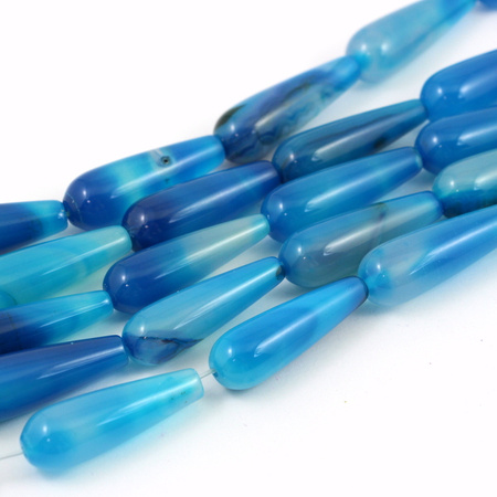 Agat niebieski kropla 30x10mm