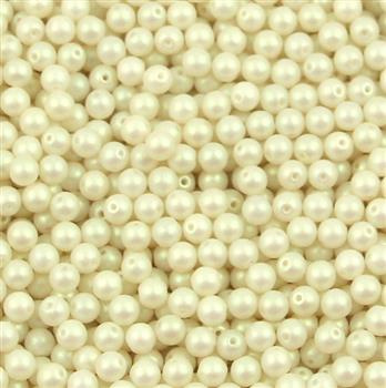Round Beads Powdery - Ivory 6mm [20szt]