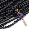Round Beads Velvet Black 6mm [sznur/80szt]