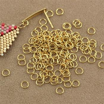 Ogniwo otwarte 4x0,5mm stal szlachetna pozłacana [100szt]