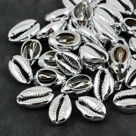 Muszelki kauri porcelanka 18-20mm silver [1szt]