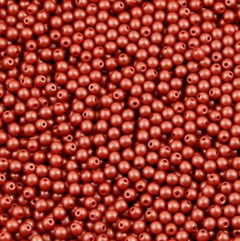 Round Beads Powdery - Copper 4mm [50szt]