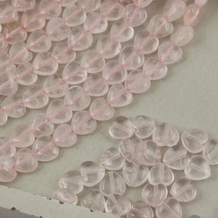 Kwarc różowy serce gładkie 8mm