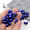 Koralik szklany velvet kropla kobaltowa 12x7mm [6szt]