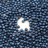 Round Beads Jet Polychrome Blueberry 3mm [50szt]