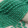 Jadeit zielony kropla gładka 12x8mm