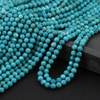 Howlit turkusowy kula fasetowana 4,5mm [sznur 39cm]