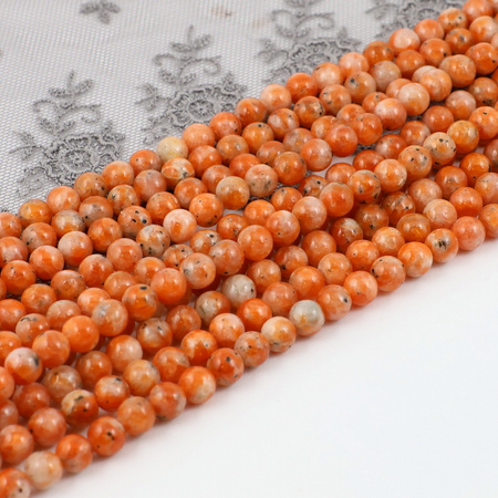 Kalcyt pomarańczowy kula gładka 6mm