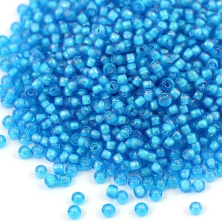 Toho Round 8/0 Inside-Color Aqua/White-Lined [10g]