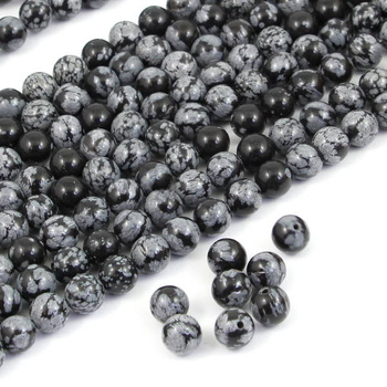 Obsydian śnieżny kula gładka 8mm