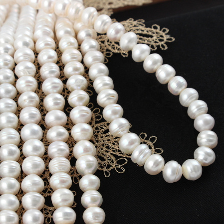 Perła słodkowodna biała oponka 8x7mm