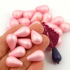 Drop Beads Velvet Baby Pink 18x11mm [4szt]