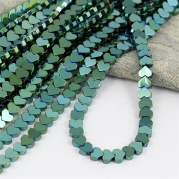 Hematyt zielony mini serce 4mm [10szt]