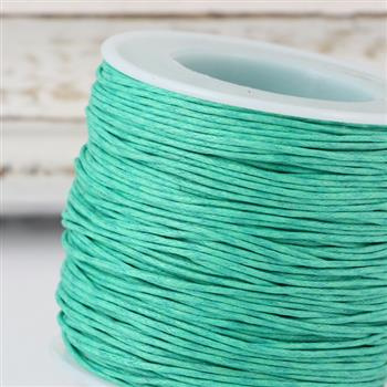 Sznurek bawełniany woskowany zielony 1mm [szpula 80m]