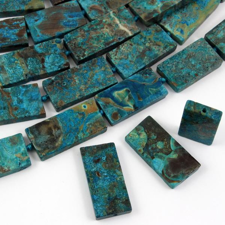 Jaspis akwarela prostokąt 38x20mm