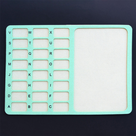 Taca / tablica do projektowania biżuterii z przegródkami miętowa 40x28cm