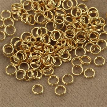 Ogniwo sprężynowe pozłacane stal szlachetna 5mm [20szt]