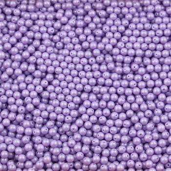 Round Beads Powdery - Pastel Purple 3mm [50szt]