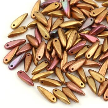 Dagger Metallic Gold Copper Iris 3x10mm [20szt]