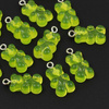 Miś żelek akrylowy zielony 17x11mm