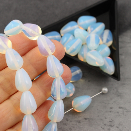 Opalit kropla gładka 14x10mm