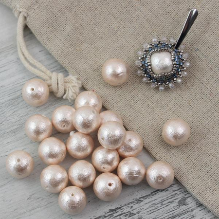 Miyuki Cotton Pearls Pink kula 8mm