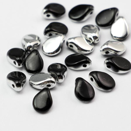Pip Beads 5x7mm Jet Labrador [10szt]