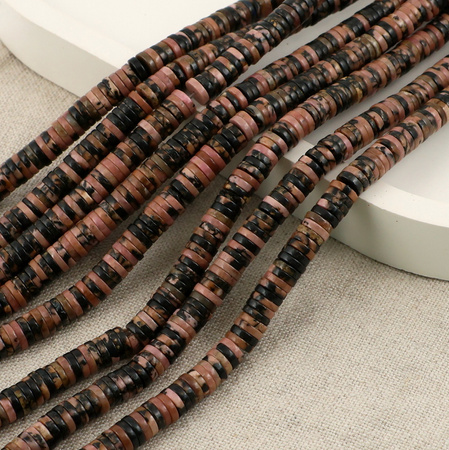 Rodonit dysk 6x1,5mm [sznur 38cm]