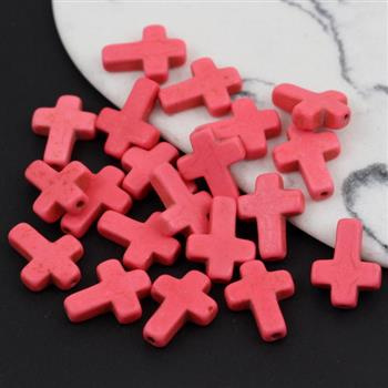 Howlit różowy krzyżyk 16x12mm