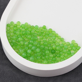 Agat brazylijski kula gładka limonkowa 4mm [10szt]