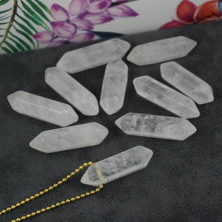 Kryształ górski zawieszka grot 32x9mm