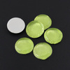 Kaboszon akrylowy moneta zielona 25mm