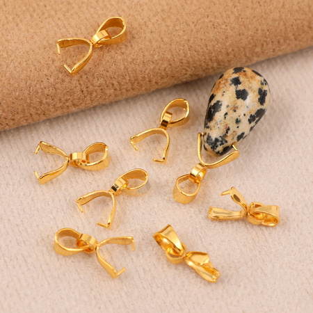 Krawatka z podwieszką stal szlachetna pozłacana 14mm