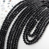 Spinel czarny kula fasetowana 3mm [sznur 39cm]