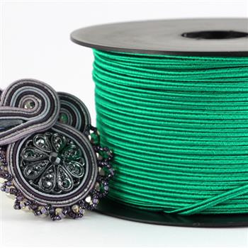 Sznurek sutasz acetat ITALY 2,5mm emerald [1metr]