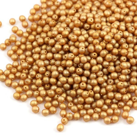 Round Beads Velvet Brass 3mm [50szt]