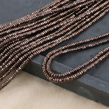 Hematyt brązowy oponka fasetowana 3x1mm [sznur 39cm]